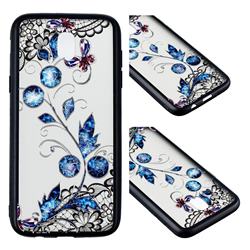 Butterfly Lace Diamond Flower Soft TPU Back Cover for Samsung Galaxy J5 2017 J530 Eurasian