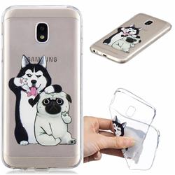 Selfie Dog Clear Varnish Soft Phone Back Cover for Samsung Galaxy J5 2017 J530 Eurasian