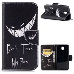 Crooked Grin Leather Wallet Case for Samsung Galaxy J5 2017 J530