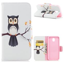 Owl on Tree Leather Wallet Case for Samsung Galaxy J5 2017 J530
