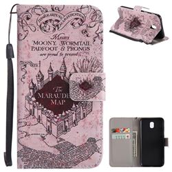 Castle The Marauders Map PU Leather Wallet Case for Samsung Galaxy J5 2017 J530 Eurasian
