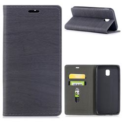Tree Bark Pattern Automatic suction Leather Wallet Case for Samsung Galaxy J5 2017 J530 Eurasian - Gray