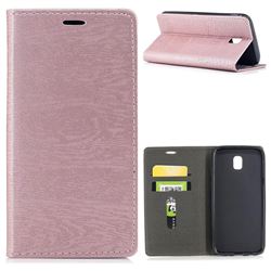 Tree Bark Pattern Automatic suction Leather Wallet Case for Samsung Galaxy J5 2017 J530 Eurasian - Rose Gold