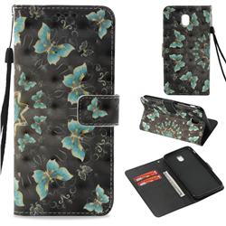 Golden Butterflies 3D Painted Leather Wallet Case for Samsung Galaxy J5 2017 J530 Eurasian