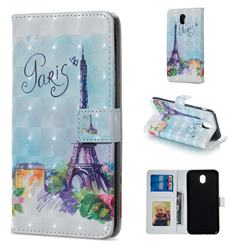 Paris Tower 3D Painted Leather Phone Wallet Case for Samsung Galaxy J5 2017 J530 Eurasian