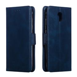 Retro Classic Calf Pattern Leather Wallet Phone Case for Samsung Galaxy J5 2017 J530 Eurasian - Blue