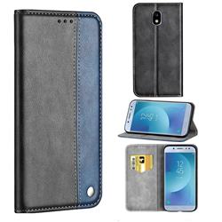 Classic Business Ultra Slim Magnetic Sucking Stitching Flip Cover for Samsung Galaxy J5 2017 J530 Eurasian - Blue