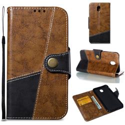 Retro Magnetic Stitching Wallet Flip Cover for Samsung Galaxy J5 2017 J530 Eurasian - Brown