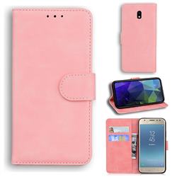 Retro Classic Skin Feel Leather Wallet Phone Case for Samsung Galaxy J5 2017 J530 Eurasian - Pink