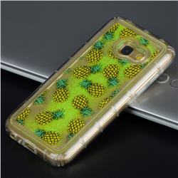 Pineapple Glassy Glitter Quicksand Dynamic Liquid Soft Phone Case for Samsung Galaxy J5 Prime