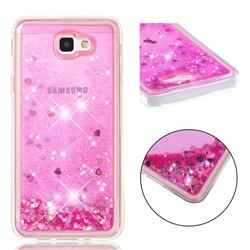 Dynamic Liquid Glitter Quicksand Sequins TPU Phone Case for Samsung Galaxy J5 Prime - Rose
