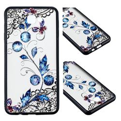 Butterfly Lace Diamond Flower Soft TPU Back Cover for Samsung Galaxy J5 Prime