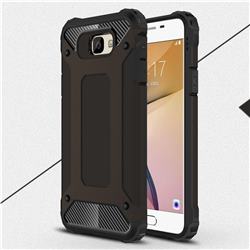 King Kong Armor Premium Shockproof Dual Layer Rugged Hard Cover for Samsung Galaxy J5 Prime - Black Gold