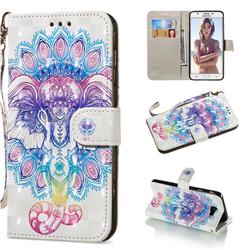 Colorful Elephant 3D Painted Leather Wallet Phone Case for Samsung Galaxy J5 Prime