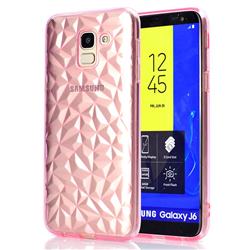 Diamond Pattern Shining Soft TPU Phone Back Cover for Samsung Galaxy J6 (2018) SM-J600F - Pink