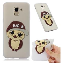Bad Boy Owl Soft 3D Silicone Case for Samsung Galaxy J6 (2018) SM-J600F - Translucent White