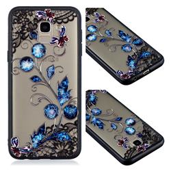 Butterfly Lace Diamond Flower Soft TPU Back Cover for Samsung Galaxy J6 (2018) SM-J600F