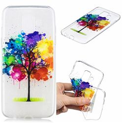 Oil Painting Tree Clear Varnish Soft Phone Back Cover for Samsung Galaxy J6 (2018) SM-J600F
