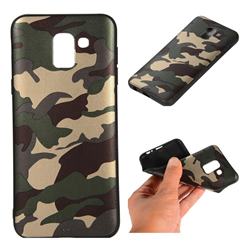 Camouflage Soft TPU Back Cover for Samsung Galaxy J6 (2018) SM-J600F - Gold Green