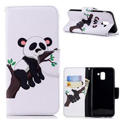 Tree Panda Leather Wallet Case for Samsung Galaxy J6 (2018) SM-J600F