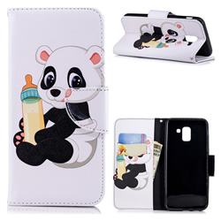 Baby Panda Leather Wallet Case for Samsung Galaxy J6 (2018) SM-J600F