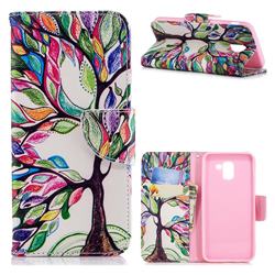 The Tree of Life Leather Wallet Case for Samsung Galaxy J6 (2018) SM-J600F