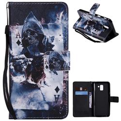 Skull Magician PU Leather Wallet Case for Samsung Galaxy J6 (2018) SM-J600F