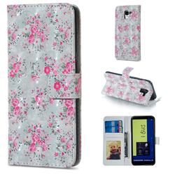 Roses Flower 3D Painted Leather Phone Wallet Case for Samsung Galaxy J6 (2018) SM-J600F