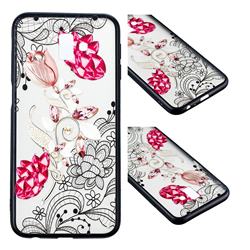 Tulip Lace Diamond Flower Soft TPU Back Cover for Samsung Galaxy J6 Plus / J6 Prime