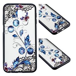 Butterfly Lace Diamond Flower Soft TPU Back Cover for Samsung Galaxy J6 Plus / J6 Prime