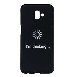 Thinking Stick Figure Matte Black Tpu Phone Cover For Samsung Galaxy