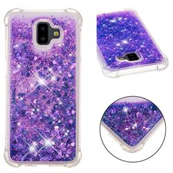 Dynamic Liquid Glitter Sand Quicksand Star TPU Case for Samsung Galaxy J6 Plus / J6 Prime - Purple