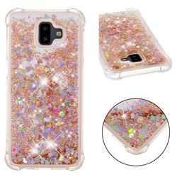 Dynamic Liquid Glitter Sand Quicksand Star TPU Case for Samsung Galaxy J6 Plus / J6 Prime - Diamond Gold