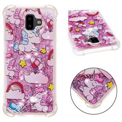 Angel Pony Dynamic Liquid Glitter Sand Quicksand Star TPU Case for Samsung Galaxy J6 Plus / J6 Prime