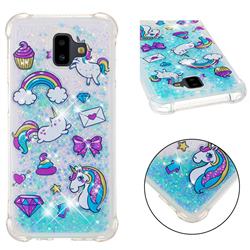 Fashion Unicorn Dynamic Liquid Glitter Sand Quicksand Star TPU Case for Samsung Galaxy J6 Plus / J6 Prime