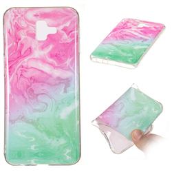 Pink Green Soft TPU Marble Pattern Case for Samsung Galaxy J6 Plus / J6 Prime
