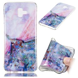 Purple Amber Soft TPU Marble Pattern Phone Case for Samsung Galaxy J6 Plus / J6 Prime