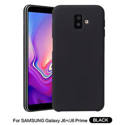 Howmak Slim Liquid Silicone Rubber Shockproof Phone Case Cover for Samsung Galaxy J6 Plus / J6 Prime - Black