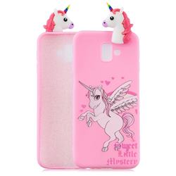 Wings Unicorn Soft 3D Climbing Doll Soft Case for Samsung Galaxy J6 Plus / J6 Prime