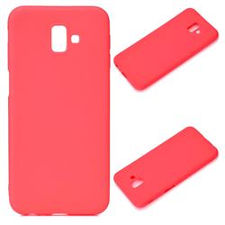 Candy Soft Silicone Protective Phone Case for Samsung Galaxy J6 Plus / J6 Prime - Red
