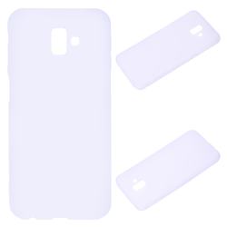 Candy Soft Silicone Protective Phone Case for Samsung Galaxy J6 Plus / J6 Prime - White
