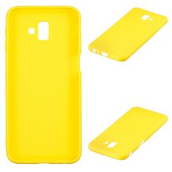 Candy Soft Silicone Protective Phone Case for Samsung Galaxy J6 Plus / J6 Prime - Yellow
