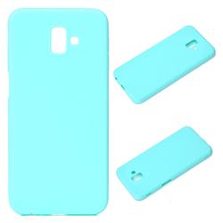 Candy Soft Silicone Protective Phone Case for Samsung Galaxy J6 Plus / J6 Prime - Light Blue