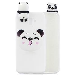 Smiley Panda Soft 3D Climbing Doll Soft Case for Samsung Galaxy J6 Plus / J6 Prime