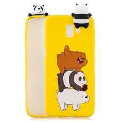 Striped Bear Soft 3D Climbing Doll Soft Case for Samsung Galaxy J6 Plus / J6 Prime