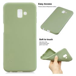 Soft Matte Silicone Phone Cover for Samsung Galaxy J6 Plus / J6 Prime - Bean Green