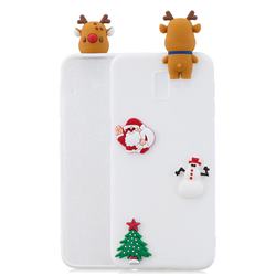 White Elk Christmas Xmax Soft 3D Silicone Case for Samsung Galaxy J6 Plus / J6 Prime