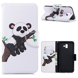 Tree Panda Leather Wallet Case for Samsung Galaxy J6 Plus / J6 Prime