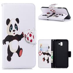 Football Panda Leather Wallet Case for Samsung Galaxy J6 Plus / J6 Prime