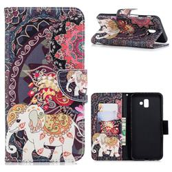 Totem Flower Elephant Leather Wallet Case for Samsung Galaxy J6 Plus / J6 Prime